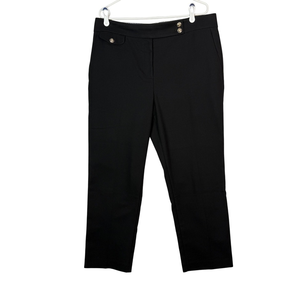Ann Taylor The Eva Black Pants Career‎ Dress Casual Comfort Size 14